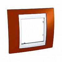 Рамка 1 пост UNICA ХАМЕЛЕОН, оранжевый | код. MGU6.002.869 | Schneider Electric